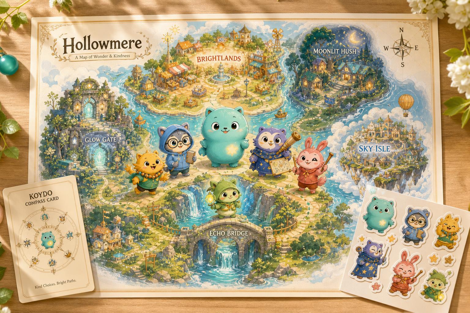 Hollowmere map poster in magical Koyo shop
